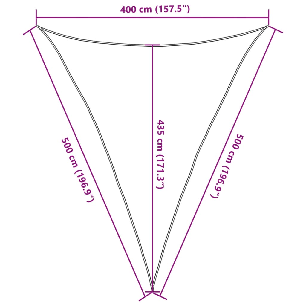 Vela Parasole 160 g/m² Marrone 4x5x5 m in HDPE - homemem39