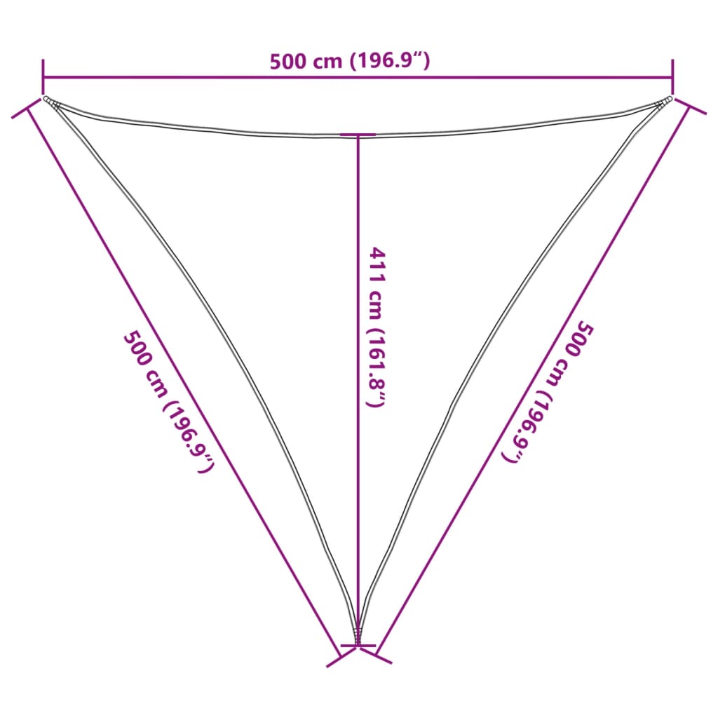 Vela Parasole 160 g/m² Marrone 5x5x5 m in HDPE - homemem39