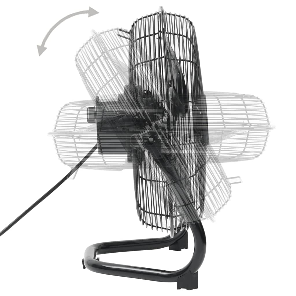 Ventilatore da Pavimento a 3 Velocità 60 cm 115,2 W Nero