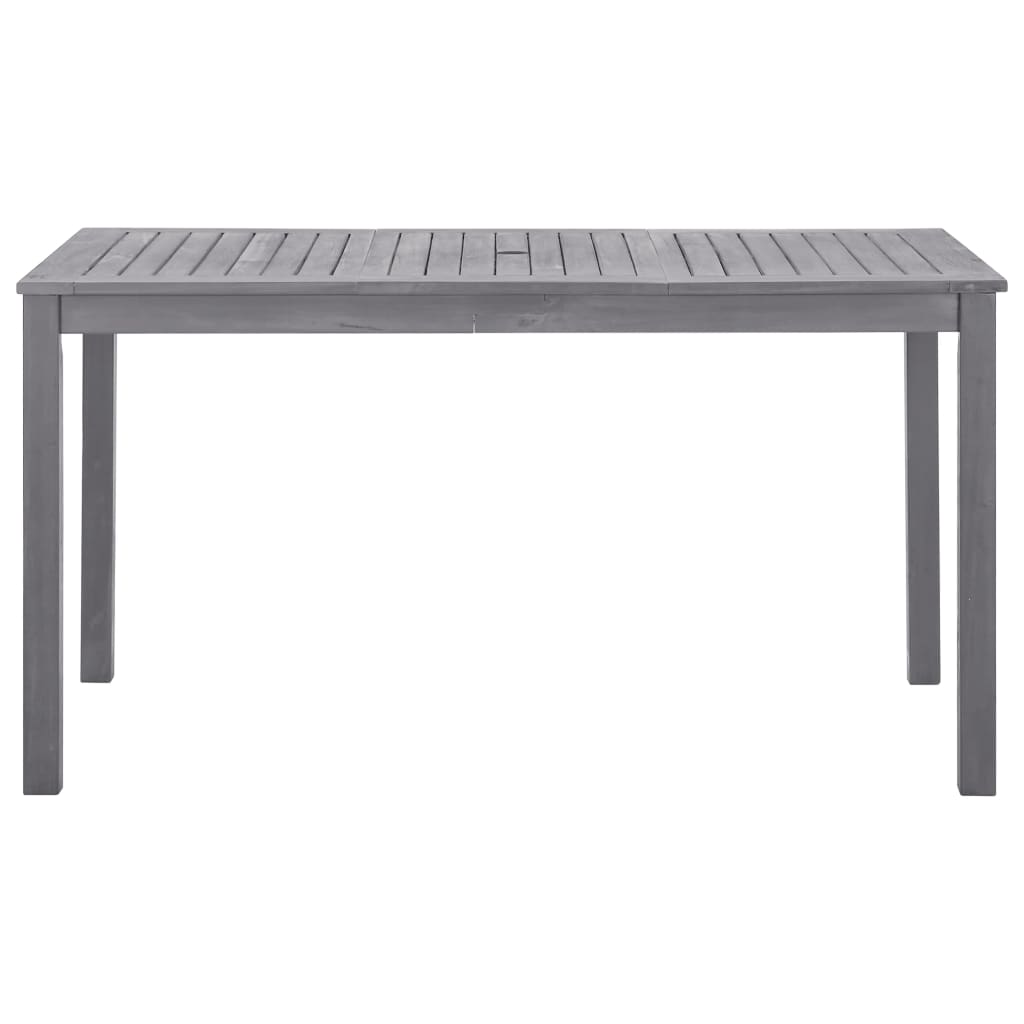 Tavolo da Giardino Grigio Slavato 140x80x74 cm in Legno Acacia - homemem39