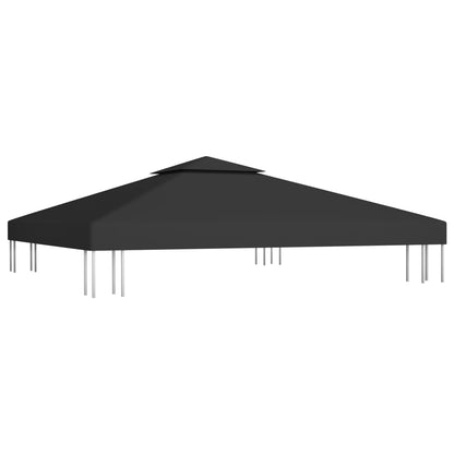 Copertura Superiore per Gazebo a 2 Strati 310 g/m² 3x3 m Nera - homemem39