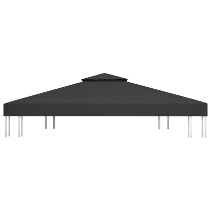 Copertura Superiore per Gazebo a 2 Strati 310 g/m² 4x3 m Nera - homemem39