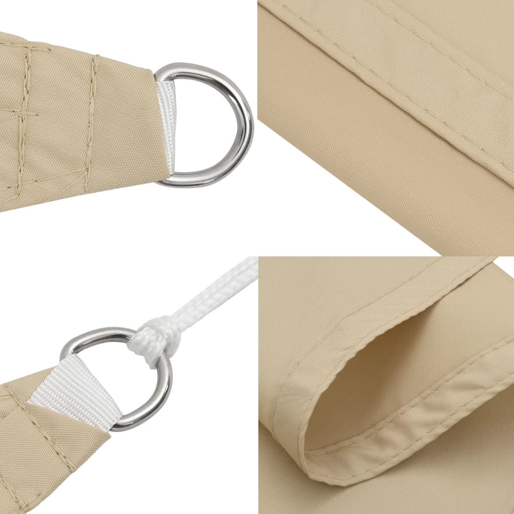 Parasole a Vela Oxford Triangolare 3,5x3,5x4,9 m Beige - homemem39