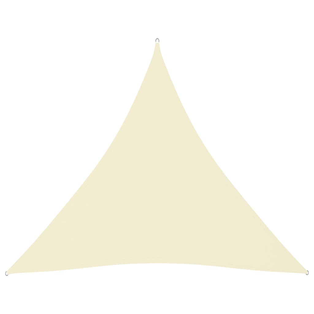 Parasole a Vela Oxford Triangolare 4,5x4,5x4,5 m Crema - homemem39