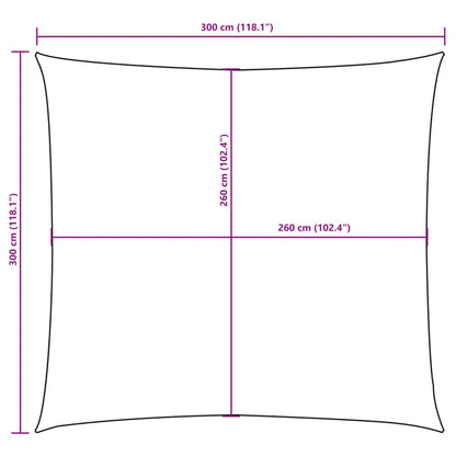 Parasole a Vela in Tela Oxford Quadrato 3x3 m Bianca - homemem39