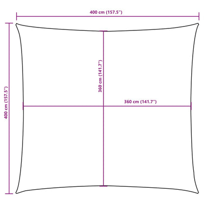 Vela Parasole in Tela Oxford Quadrata 4x4 m Bianca - homemem39