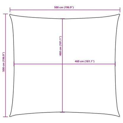 Vela Parasole in Tela Oxford Quadrata 5x5 m Bianco - homemem39