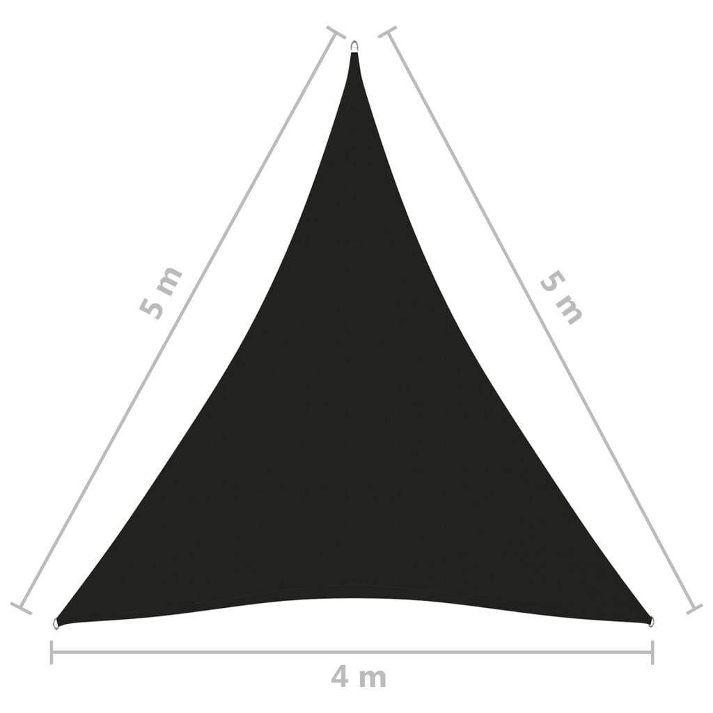 Parasole a Vela Oxford Triangolare 4x5x5 m Nero - homemem39