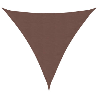 Parasole a Vela Oxford Triangolare 4x4x4 m Marrone - homemem39