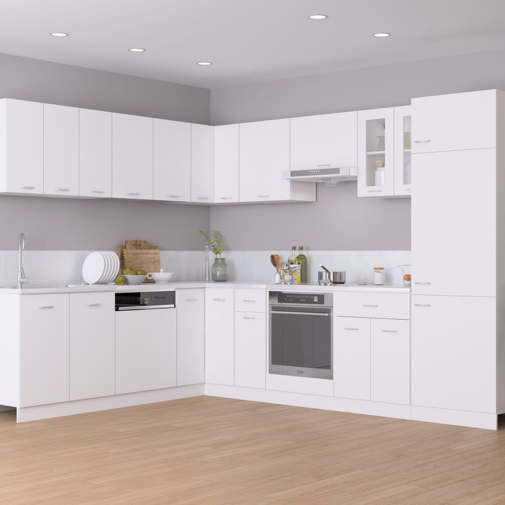 Mobile per Frigo Bianco 60x57x207 cm Legno Multistrato - homemem39