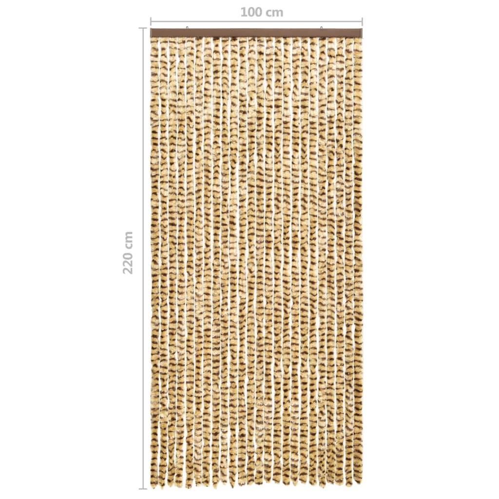 Zanzariera Beige e Marrone 100x220 cm Ciniglia - homemem39