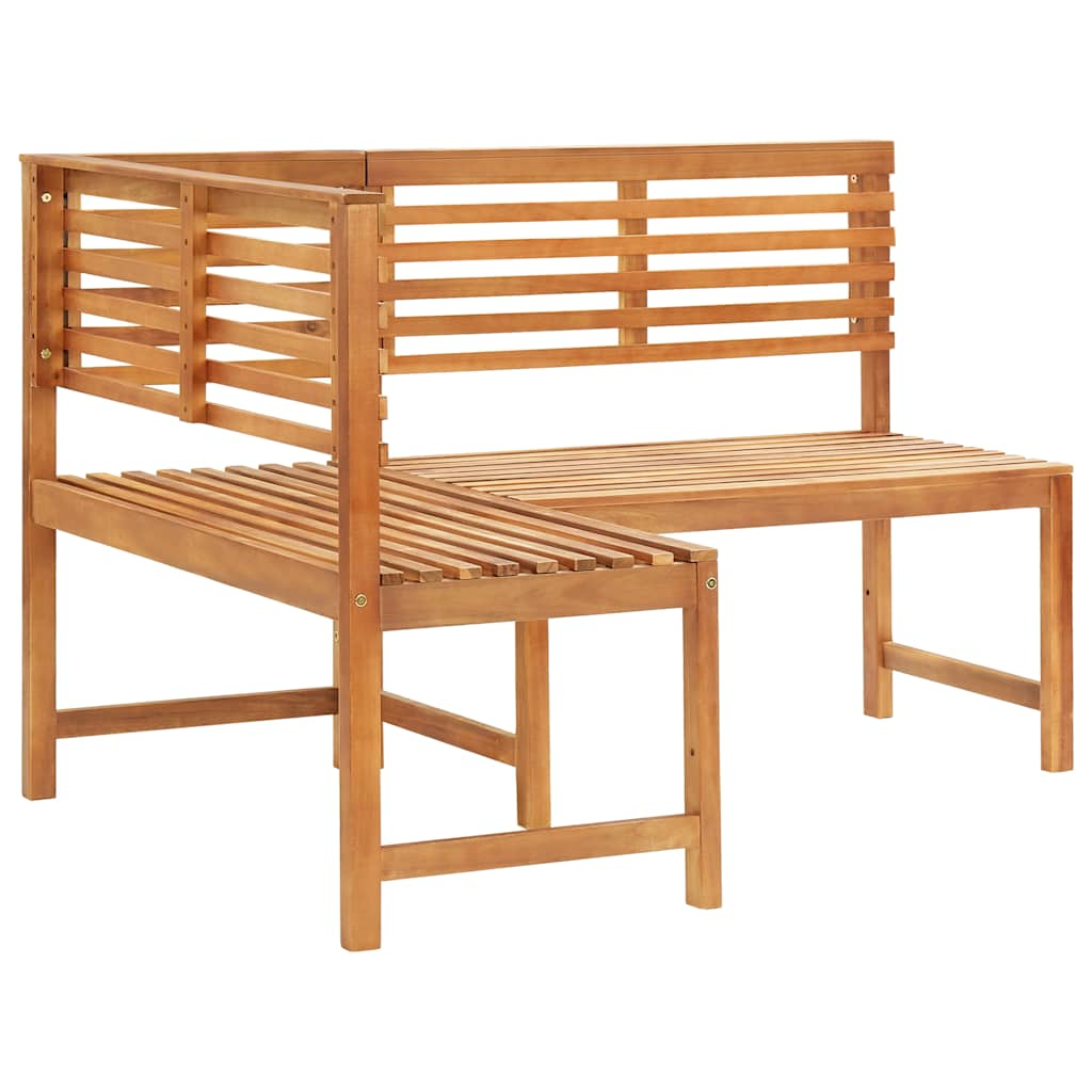 Panca da Giardino ad Angolo 140 cm Legno Massello Acacia - homemem39