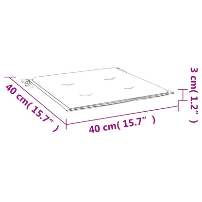 Cuscini per Sedia 2 pz Verdi 40x40x3 cm in Tessuto Oxford - homemem39