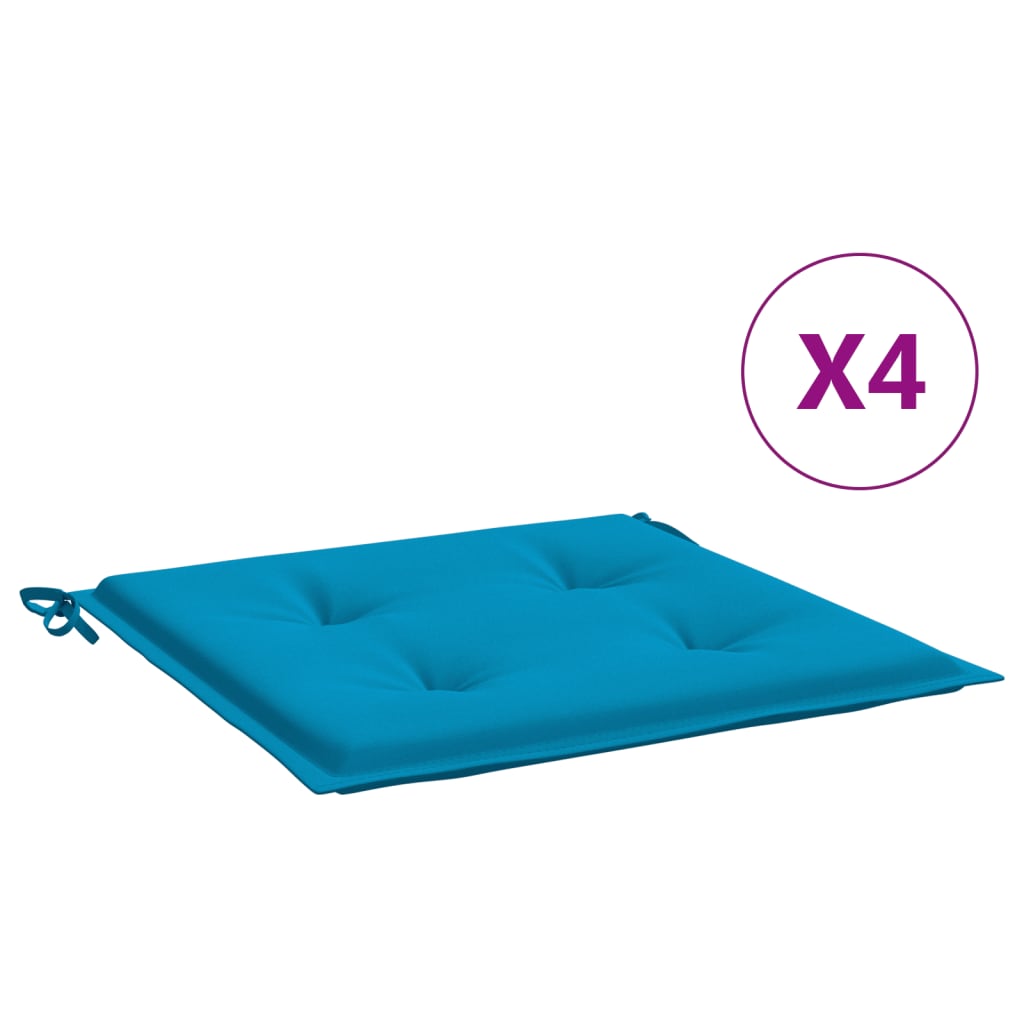 Cuscini per Sedia 4 pz Blu 50x50x3 cm in Tessuto Oxford - homemem39