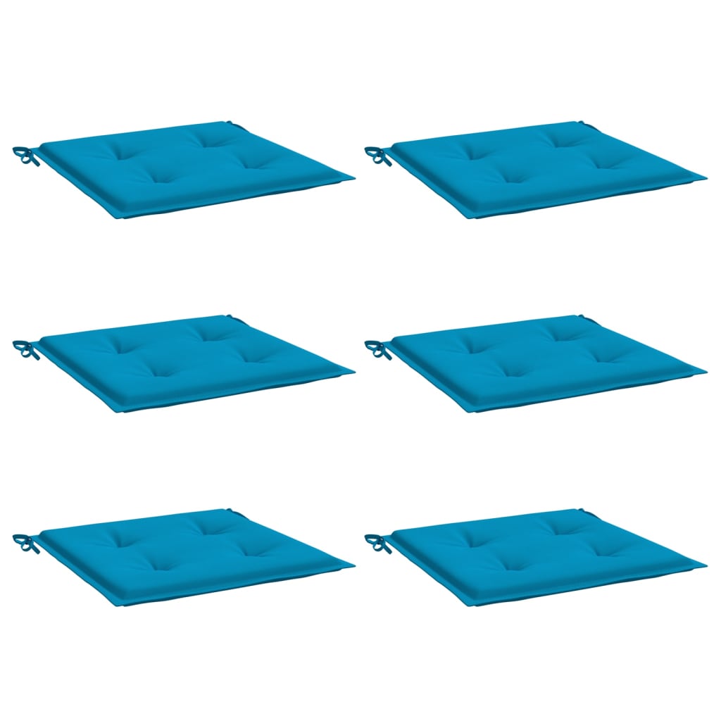 Cuscini per Sedia 6 pz Blu 50x50x3 cm in Tessuto Oxford - homemem39