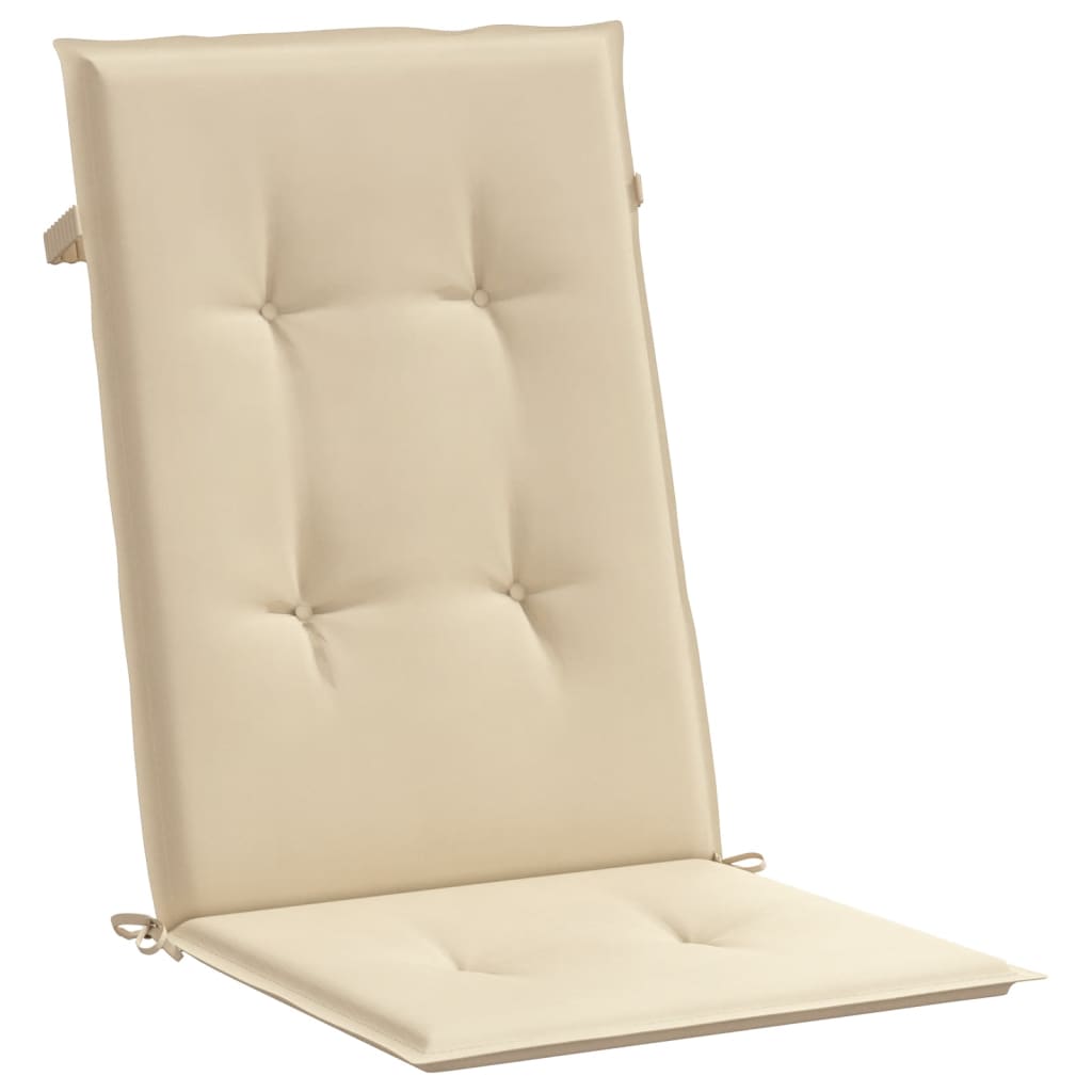 Cuscini per Sedie 6 pz Beige 120x50x3 cm in Tessuto - homemem39