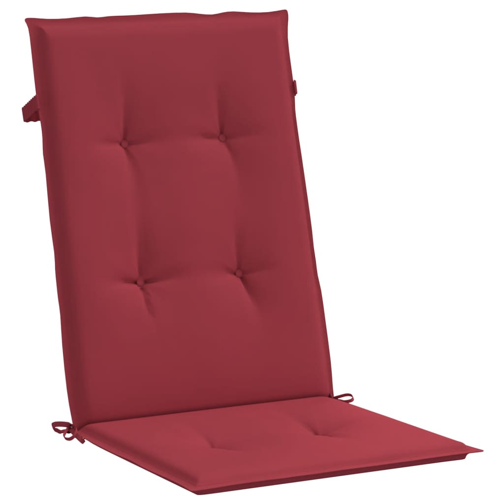 Cuscini per Sedie 4 pz Rosso Vino 120x50x3 cm in Tessuto - homemem39