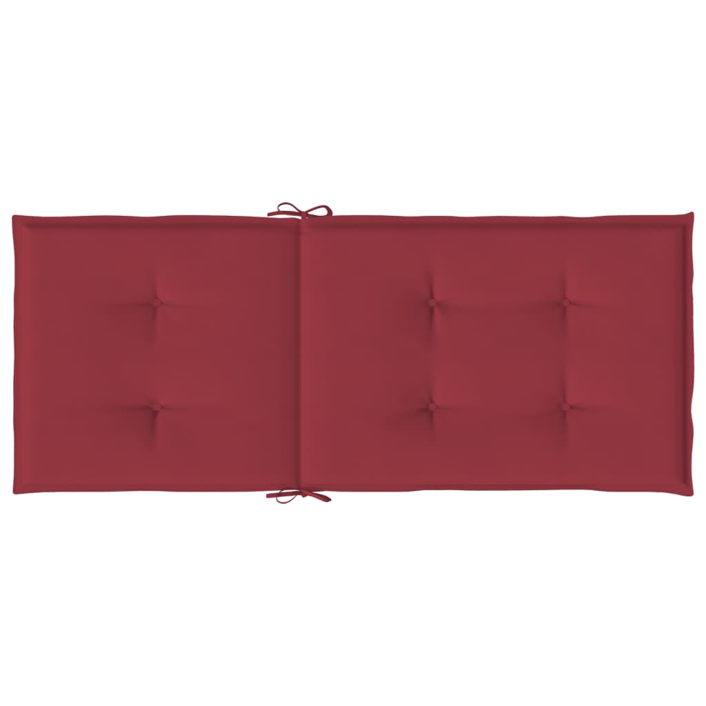 Cuscini per Sedie 4 pz Rosso Vino 120x50x3 cm in Tessuto - homemem39