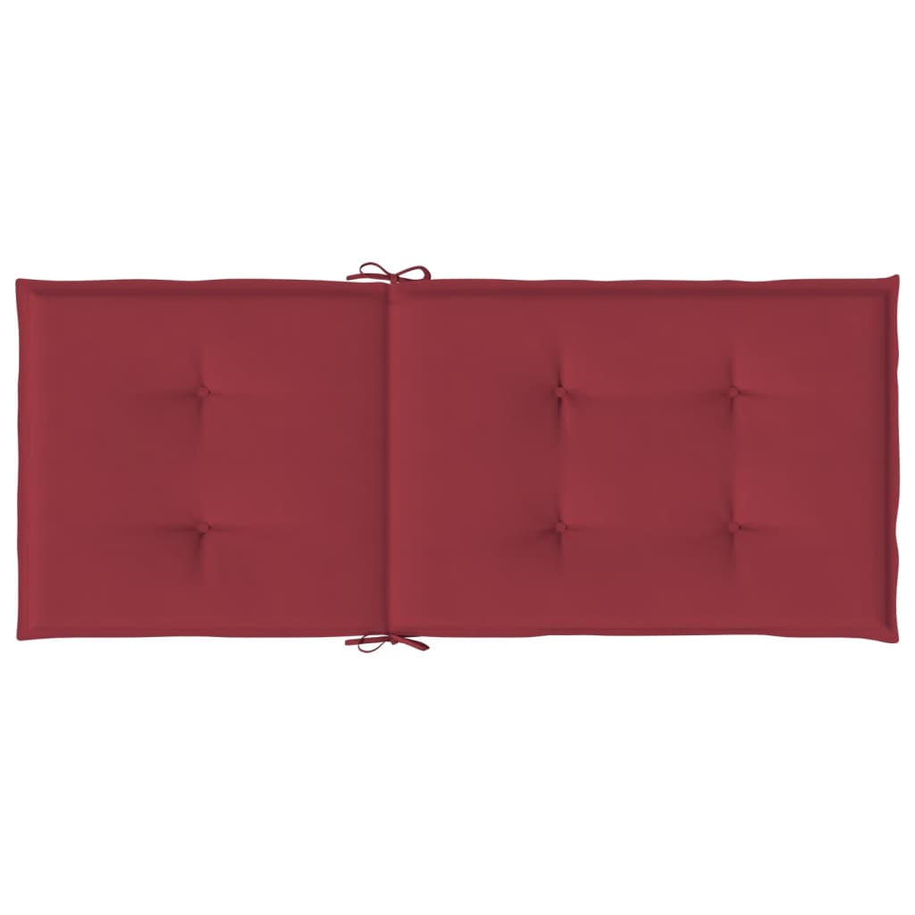 Cuscini per Sedie 6 pz Rosso Vino 120x50x3 cm in Tessuto - homemem39