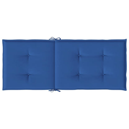 Cuscini per Sedie 4 pz Blu Reale 120x50x3 cm in Tessuto - homemem39