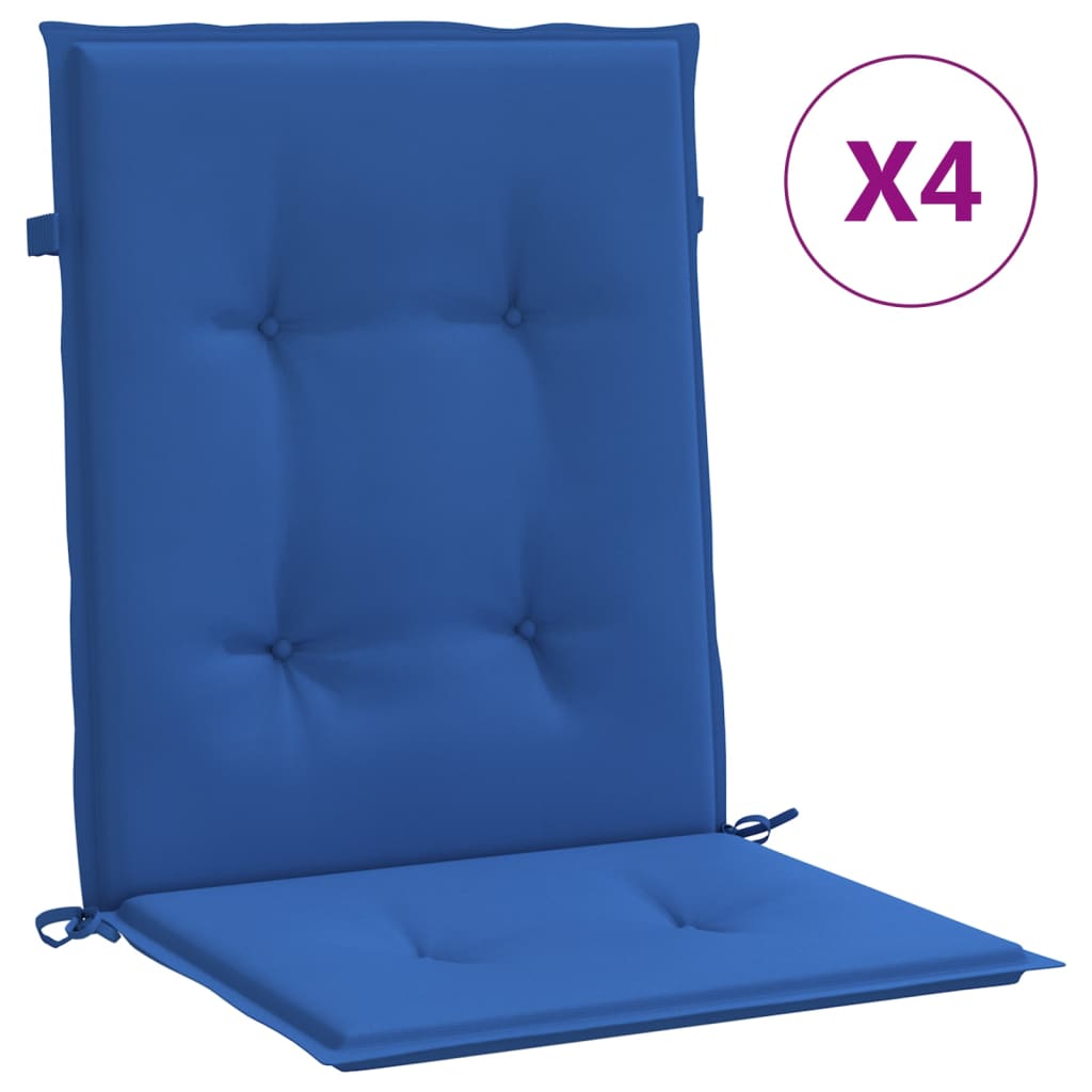 Cuscini per Sedia 4 pz Blu Reale 100x50x3 cm in Tessuto Oxford - homemem39