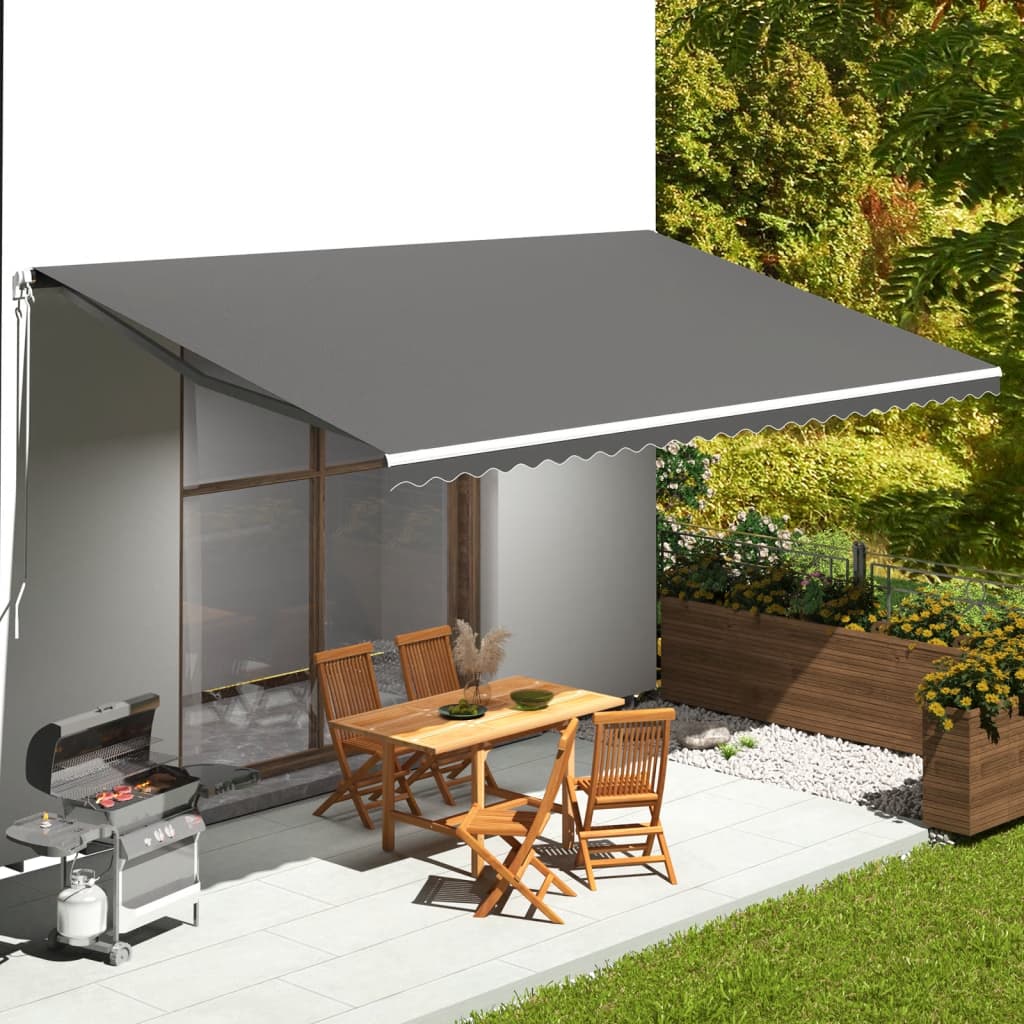 Tessuto di Ricambio per Tenda da Sole Antracite 6x3,5 m - homemem39