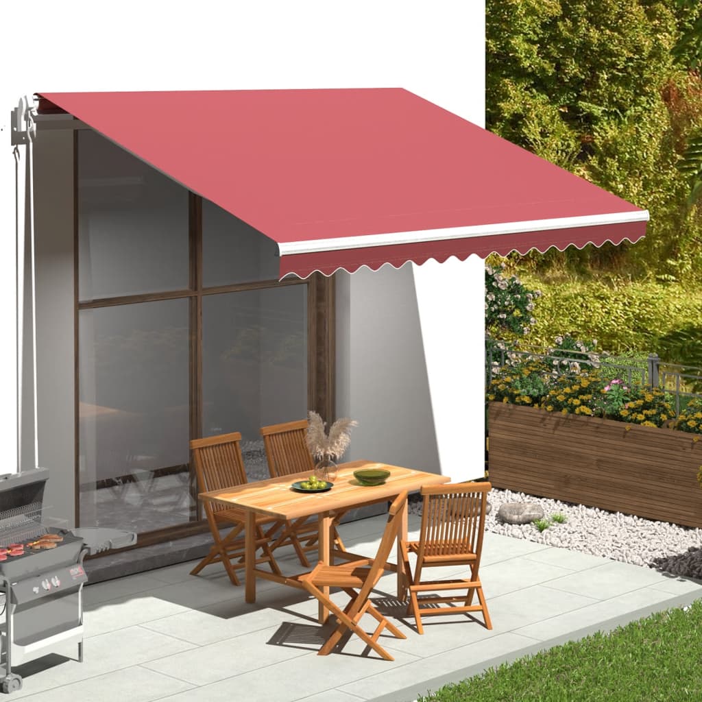 Tessuto di Ricambio per Tenda da Sole Rosso Borgogna 4x3,5 m - homemem39