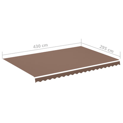 Tessuto di Ricambio per Tenda da Sole Marrone 4,5x3 m - homemem39