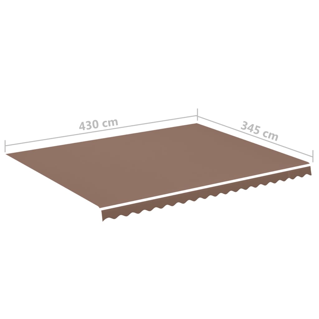 Tessuto di Ricambio per Tenda da Sole Marrone 4,5x3,5 m - homemem39