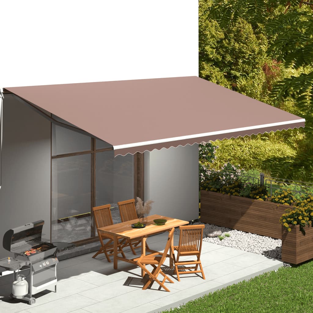 Tessuto di Ricambio per Tenda da Sole Marrone 6x3 m - homemem39