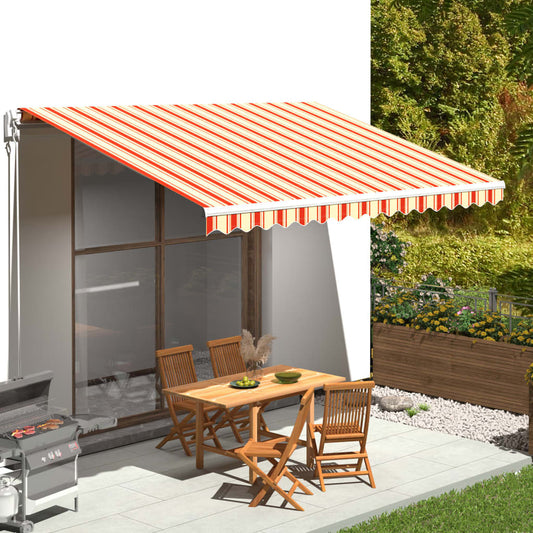 Tessuto di Ricambio per Tenda da Sole Giallo e Arancio 4,5x3,5m - homemem39