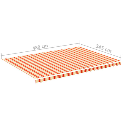 Tessuto di Ricambio per Tenda da Sole Giallo e Arancio 5x3,5 m - homemem39