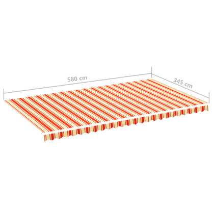 Tessuto di Ricambio per Tenda da Sole Giallo e Arancio 6x3,5 m - homemem39