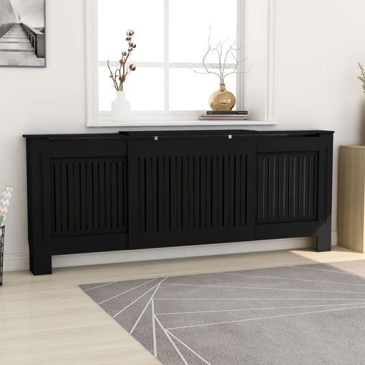 Copertura per Radiatore Nera in MDF 205 cm - homemem39