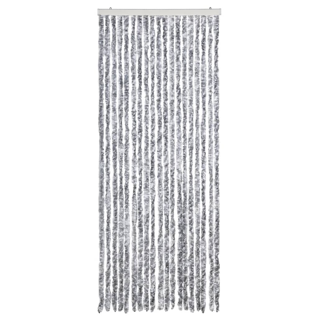 Zanzariera Bianco e Grigio 56x200 cm Ciniglia - homemem39