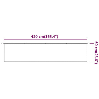 Paravento Verticale Bianco 60x420 cm Tessuto Oxford - homemem39