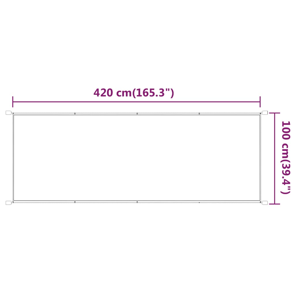 Paravento Verticale Bianco 100x420 cm Tessuto Oxford - homemem39