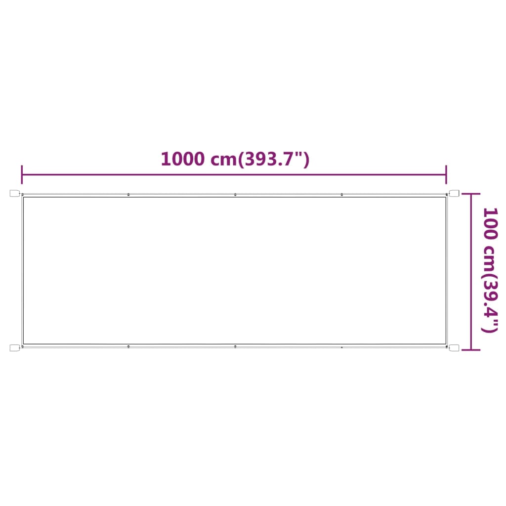 Paravento Verticale Bianco 100x1000 cm Tessuto Oxford - homemem39