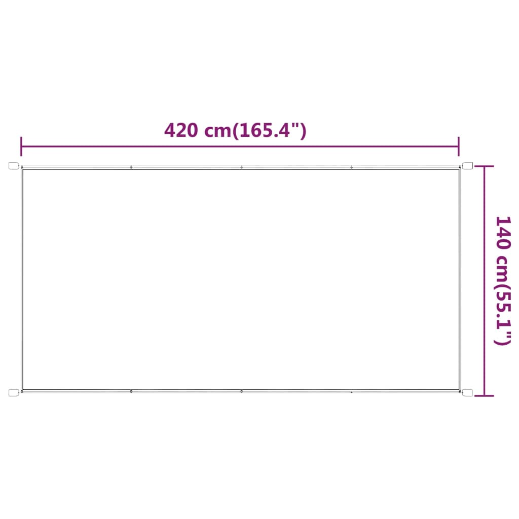 Paravento Verticale Bianco 140x420 cm Tessuto Oxford - homemem39