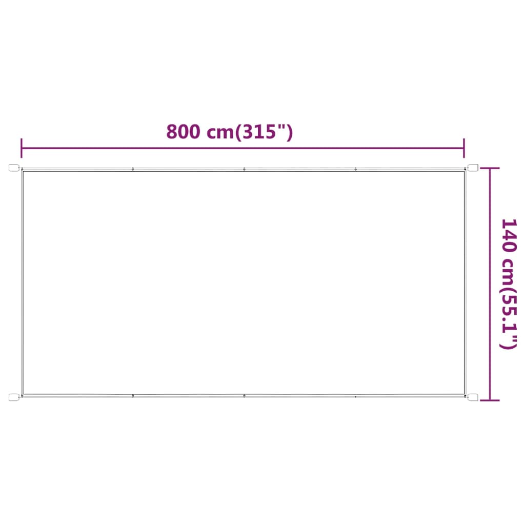 Paravento Verticale Bianco 140x800 cm Tessuto Oxford - homemem39