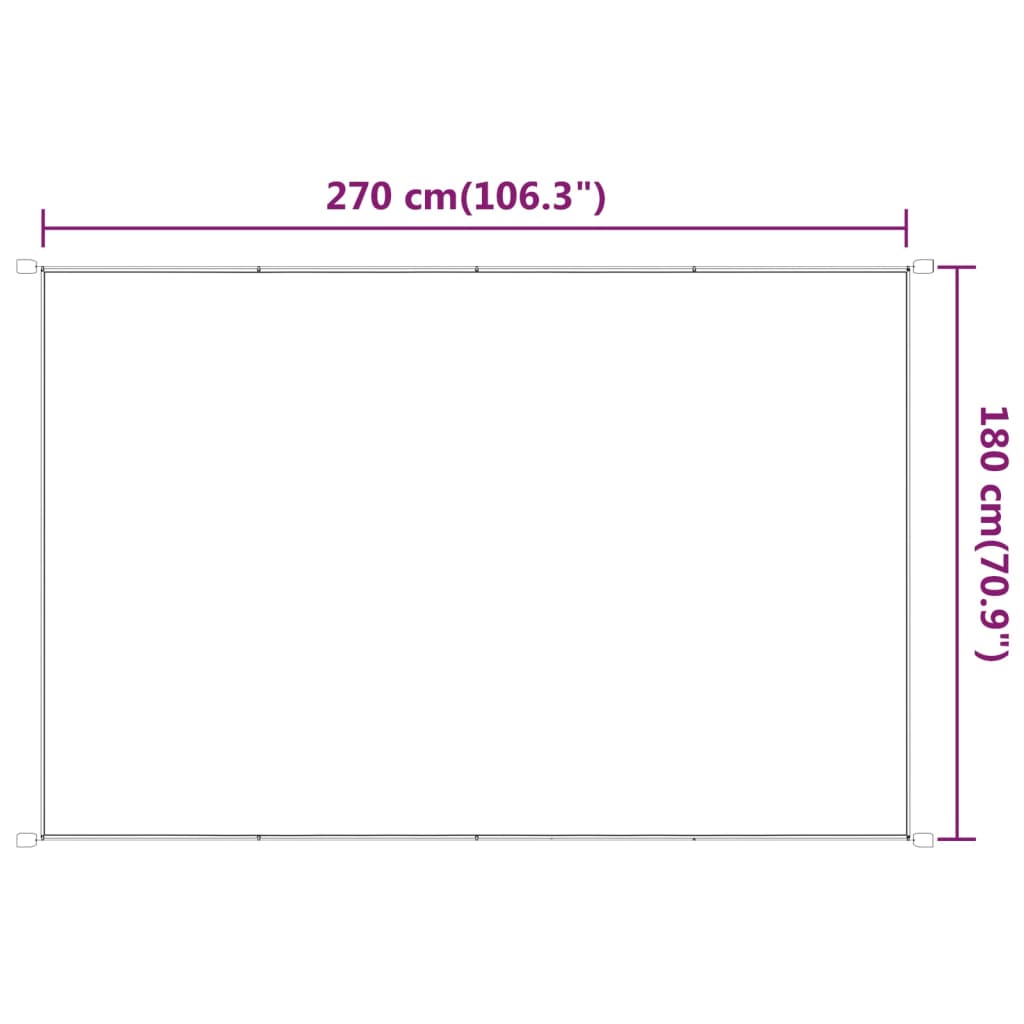 Paravento Verticale Bianco 180x270 cm Tessuto Oxford - homemem39