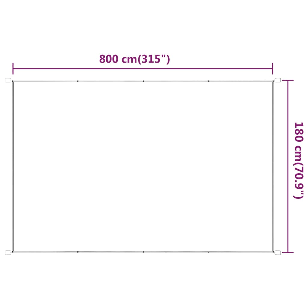 Paravento Verticale Bianco 180x800 cm Tessuto Oxford - homemem39