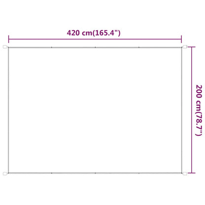 Paravento Verticale Bianco 200x420 cm Tessuto Oxford - homemem39