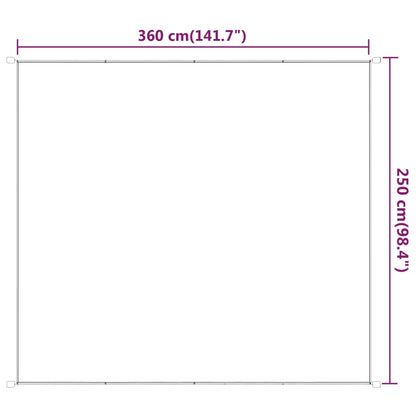 Paravento Verticale Bianco 250x360 cm Tessuto Oxford - homemem39