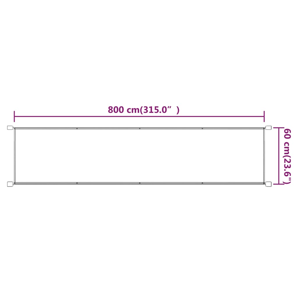 Paravento Verticale Tortora 60x800 cm in Tessuto Oxford - homemem39