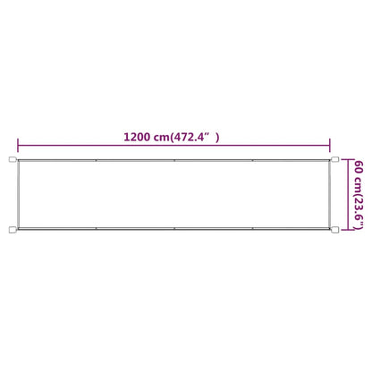 Paravento Verticale Tortora 60x1200 cm in Tessuto Oxford - homemem39