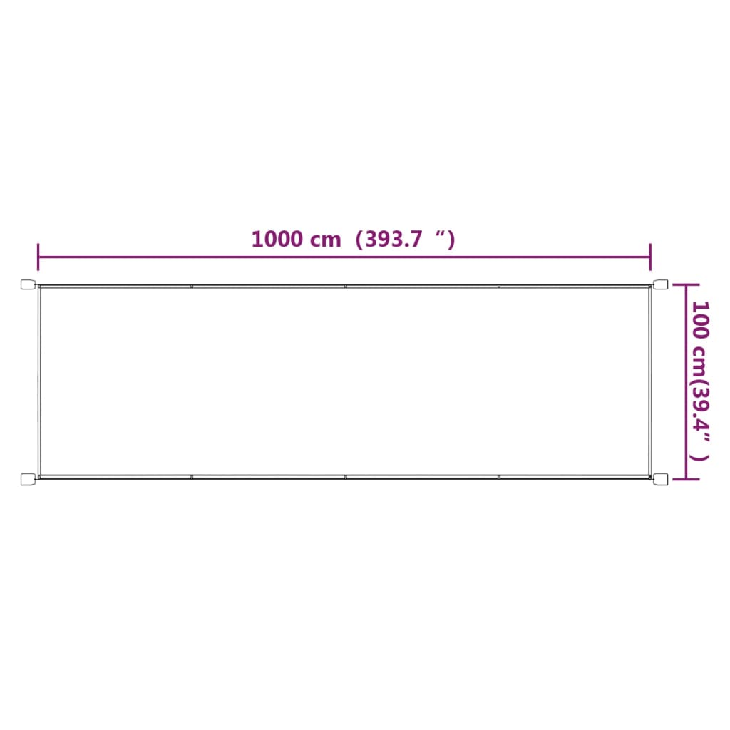 Paravento Verticale Tortora 100x1000 cm in Tessuto Oxford - homemem39