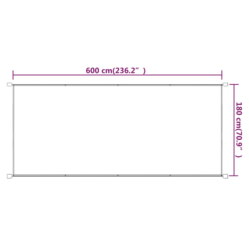 Paravento Verticale Tortora 180x600 cm in Tessuto Oxford - homemem39