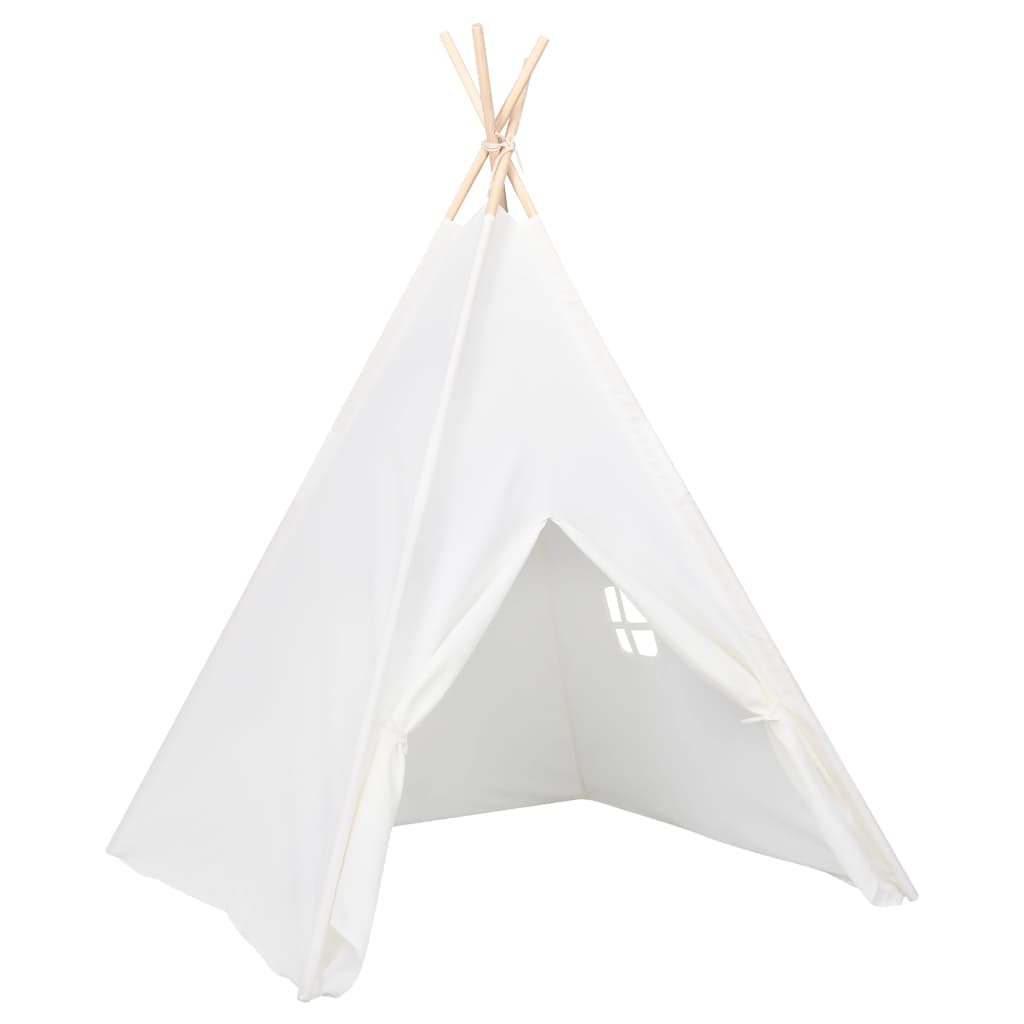 Tenda Tipi Bimbi Borsa Bianco Microfibra Strisce 120x120x150cm - homemem39