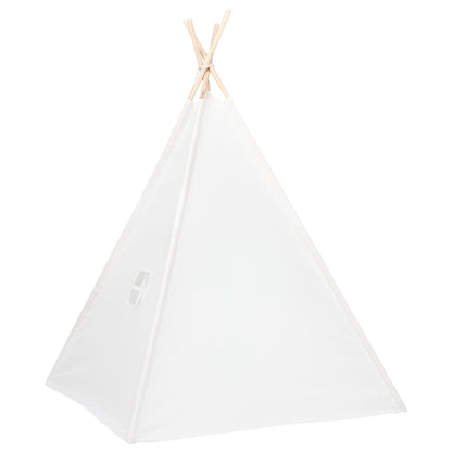 Tenda Tipi Bimbi Borsa Bianco Microfibra Strisce 120x120x150cm - homemem39